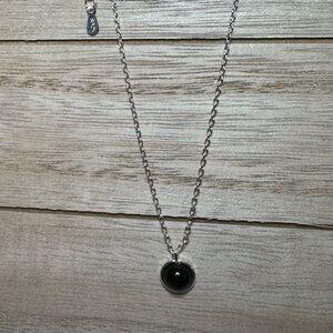 925 Silver Necklace with Black onyx Pendant